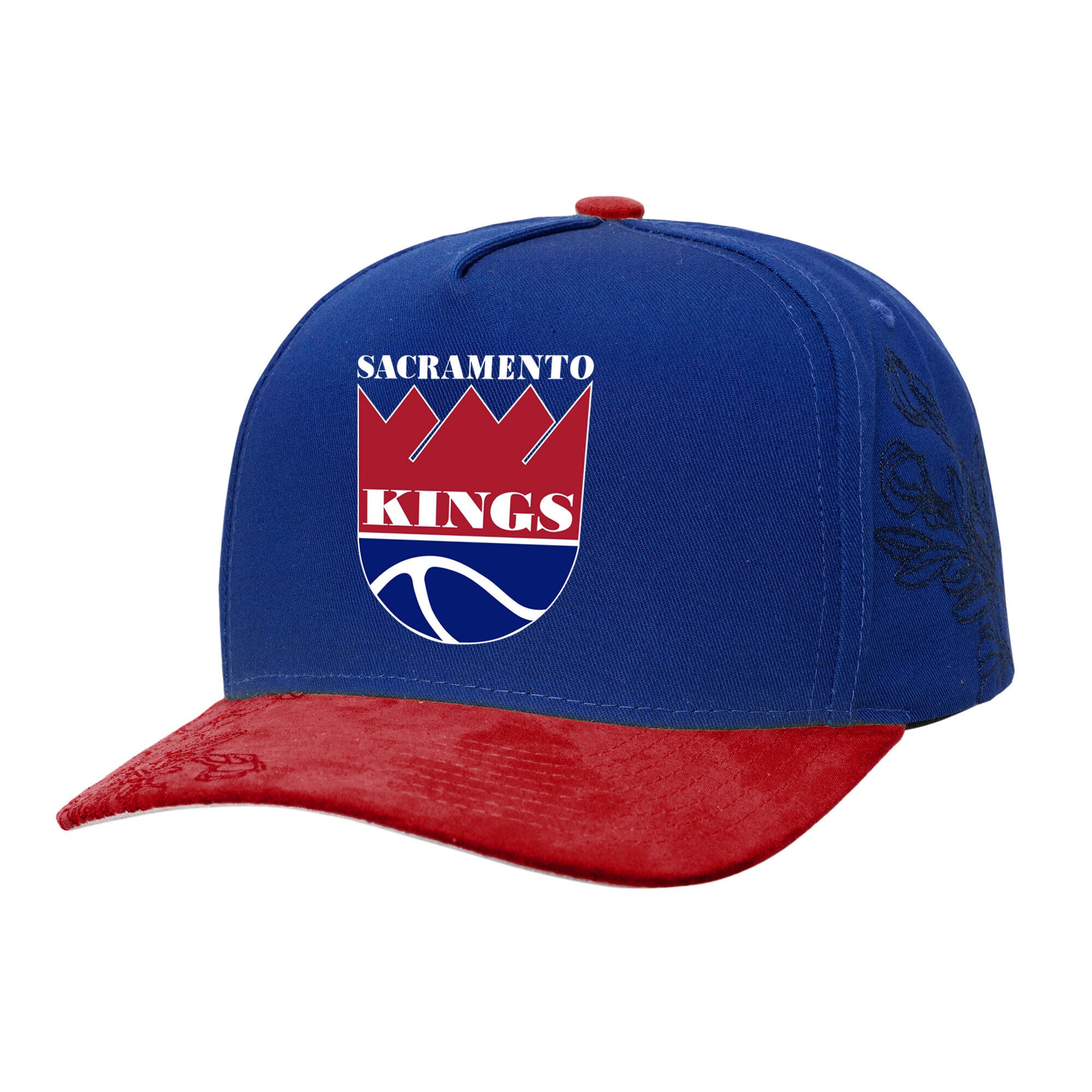 Men's Sacramento Kings Mitchell & Ness Blue/Red May Flowers Adjustable Hat